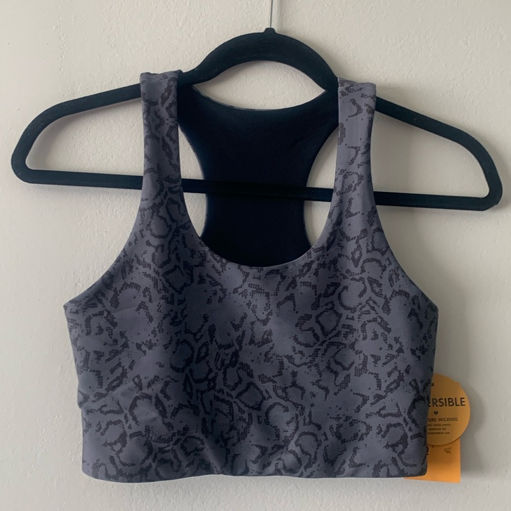 Becca Grey Snake Print Small Sports Bra